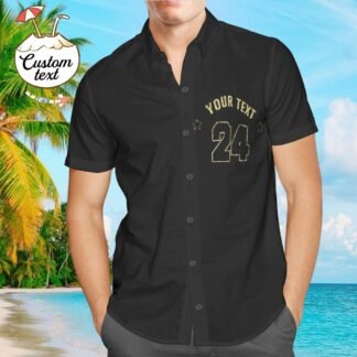 Camisa havaiana personalizada com nome e número